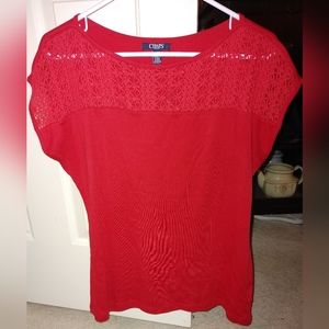 Chaps shirt with lattice on top